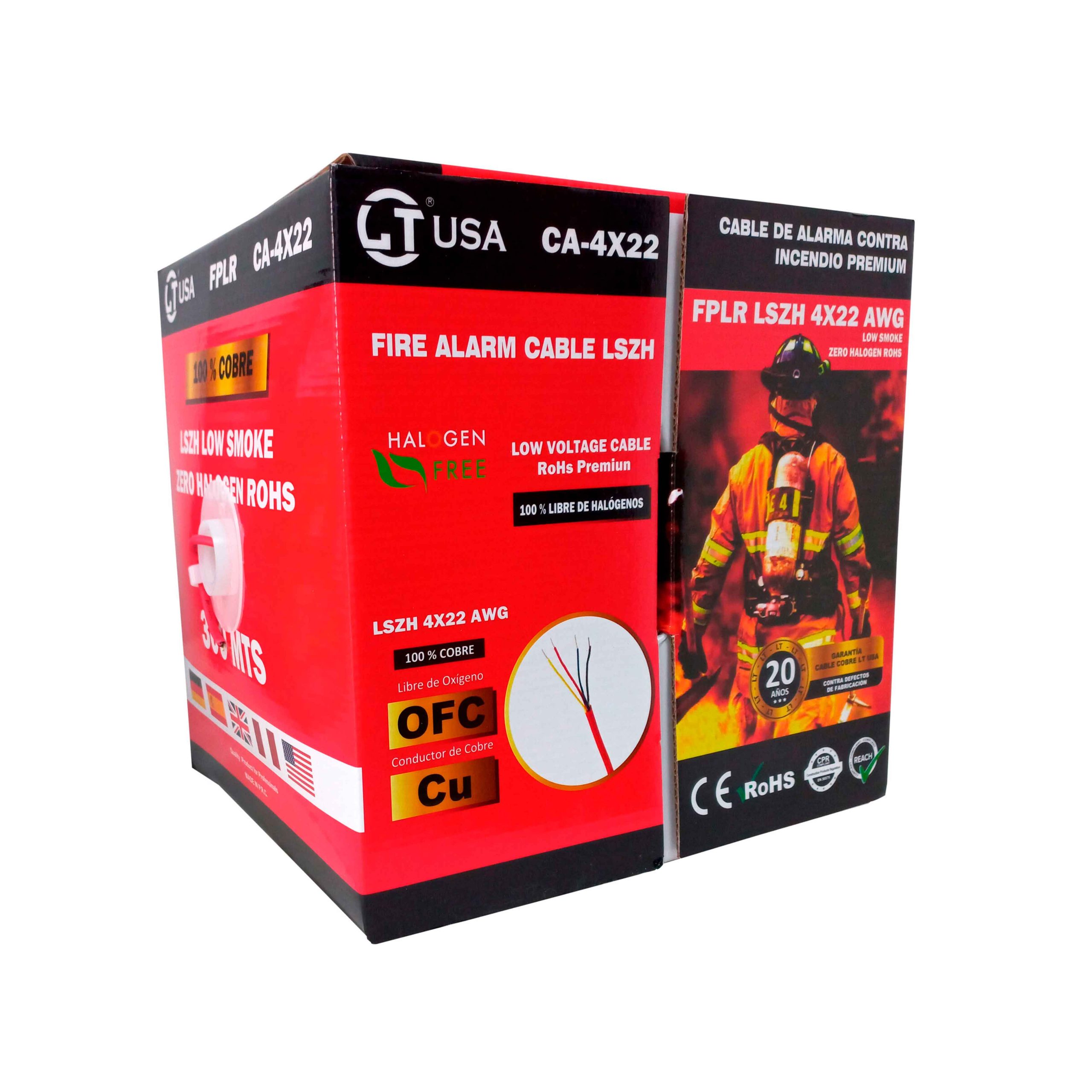 Cable Contra Incendios FPLR 4×22 AWG LSZH CA-4X22 LT USA
